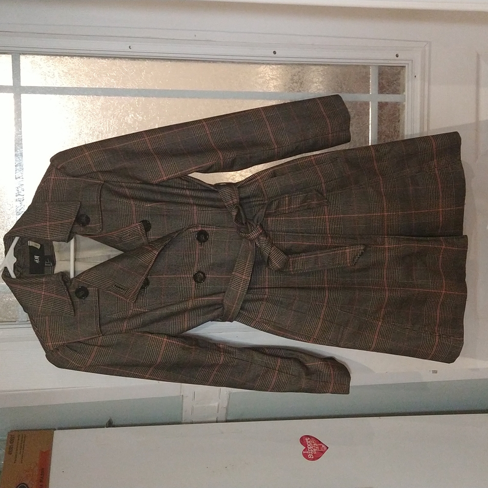 Plaid Trench Coat
